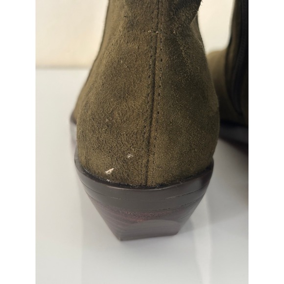 Madewell Idris Ankle Boot Suede Dark Olive Green NX430 Womens 7.5 - Picture 7 of 10